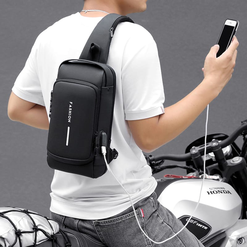 Anti-theft Usb Shoulder/Crossbody Travel Bag