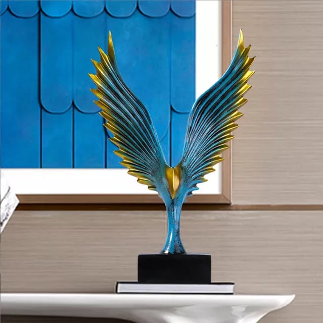 Winged Eagle Resin Statue Decor