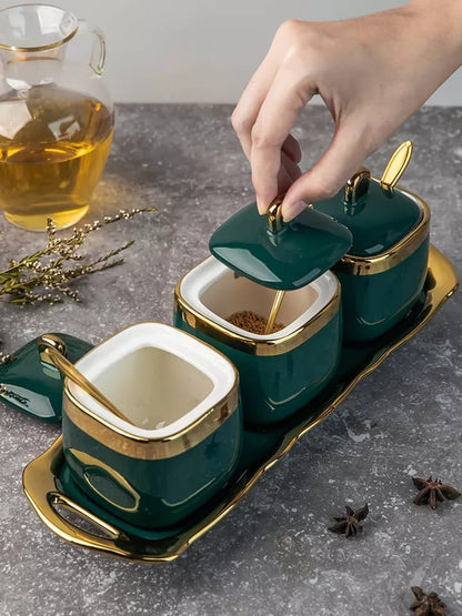 Sugar dish spice set