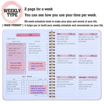 A5 52 weeks planner