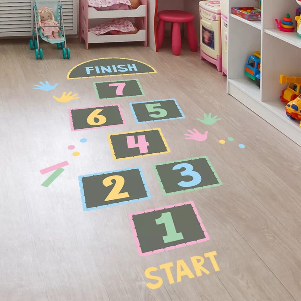 Children's Game Hopscotch Number Sticker