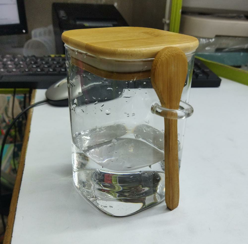 500Ml Glass Jar with Bamboo Spoon