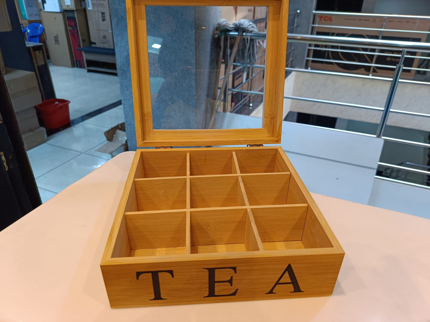 Bamboo Teabag Organizer