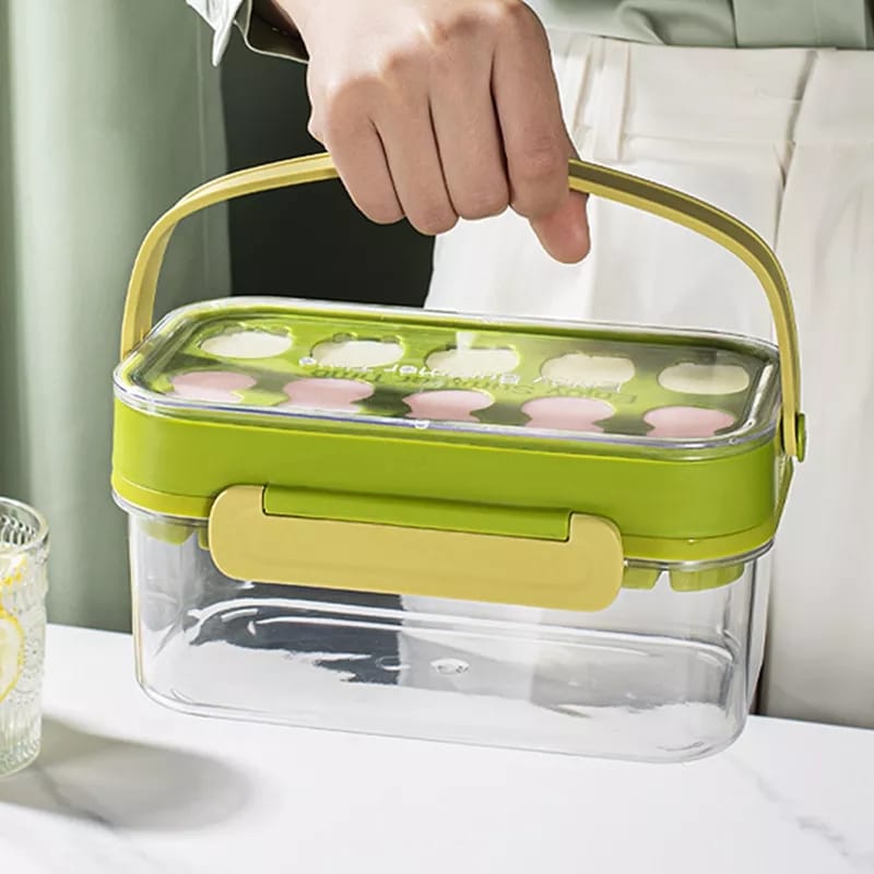 Double Layer 4 in 1 Ice Cube Tray with Lid