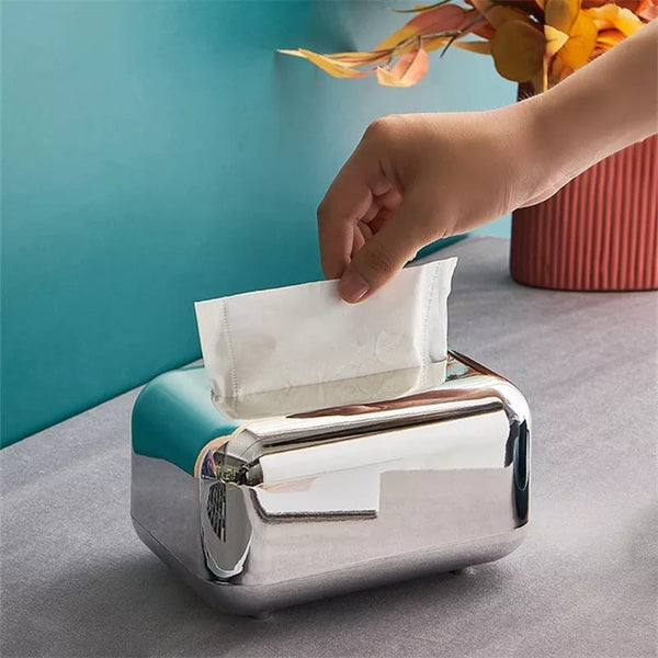 Silver Metal Serviette Napkin Holder