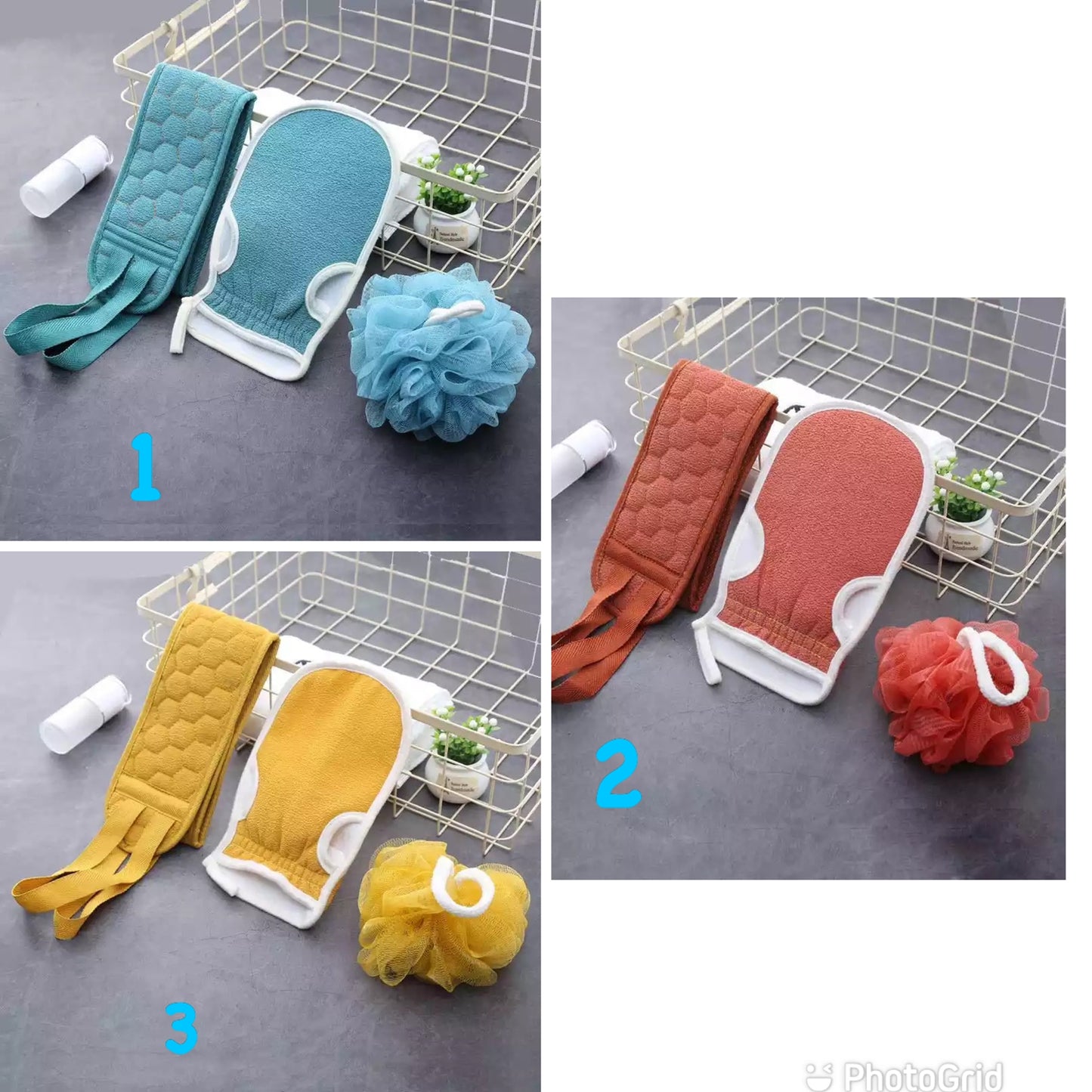 3Pcs Exfoliating Body Scrubber