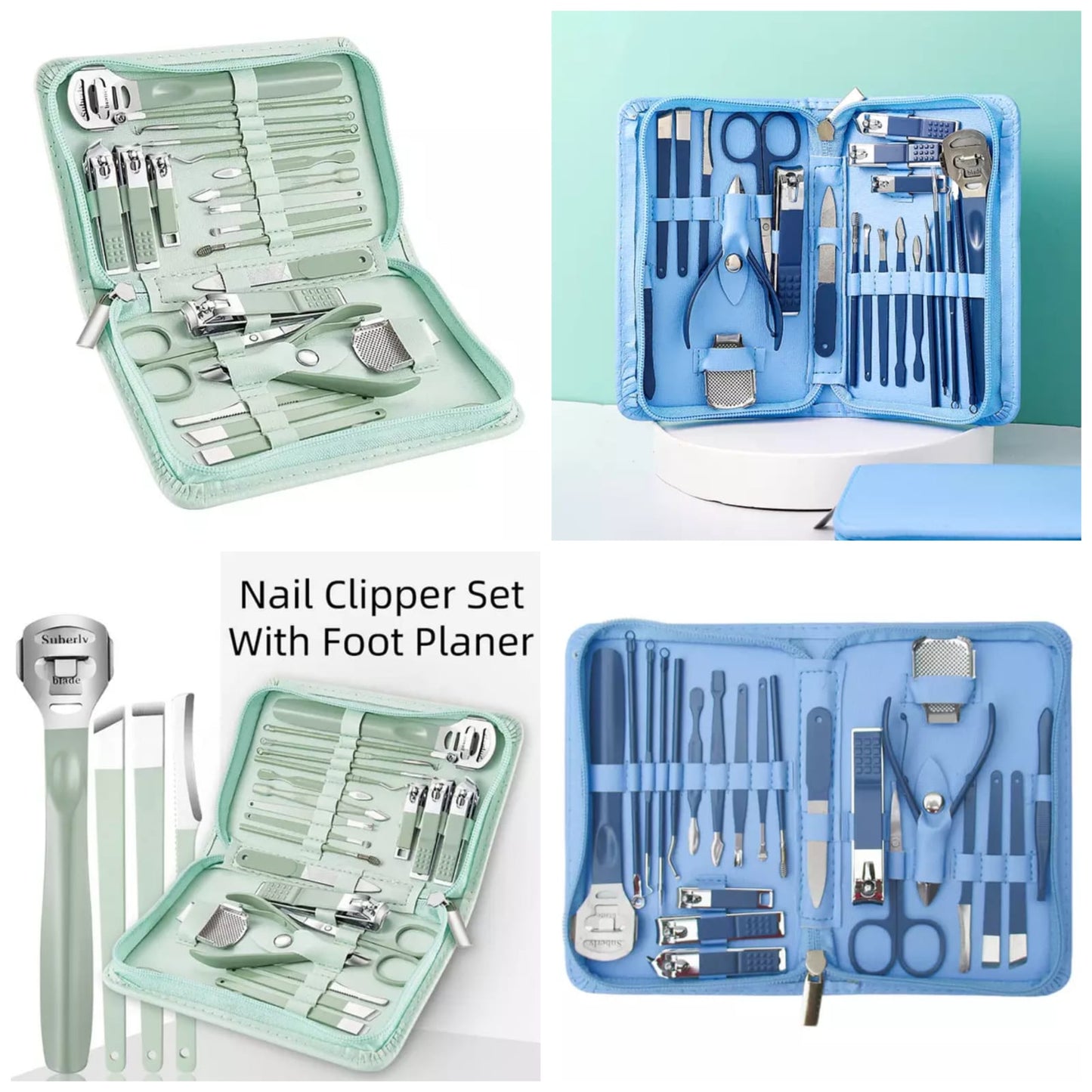 22Pc Manicure and Pedicure Nail Grooming Kit Set