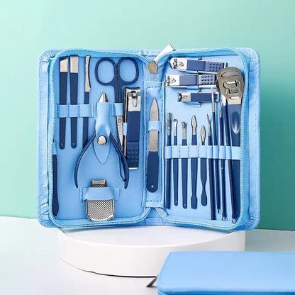 22Pc Manicure and Pedicure Nail Grooming Kit Set