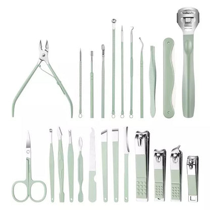22Pc Manicure and Pedicure Nail Grooming Kit Set