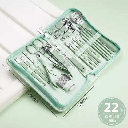 22Pc Manicure and Pedicure Nail Grooming Kit Set