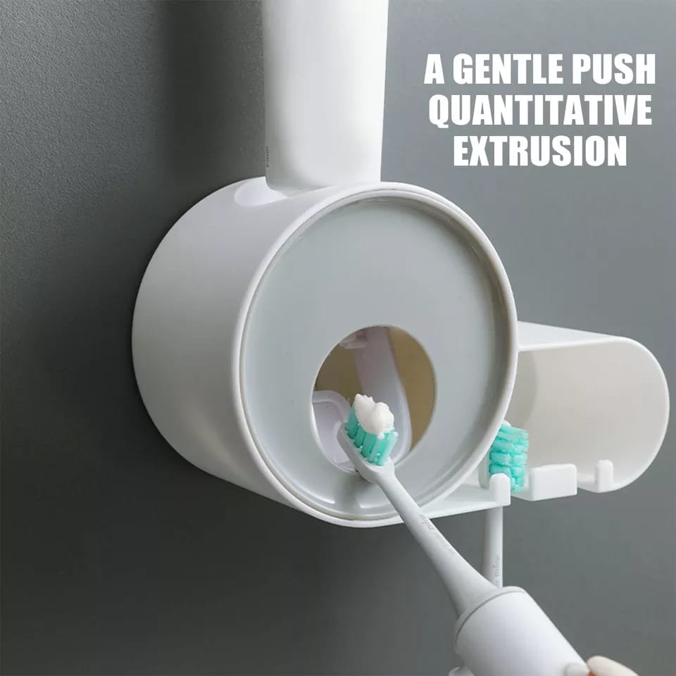 Toothpaste Dispenser/Toothbrush Holder