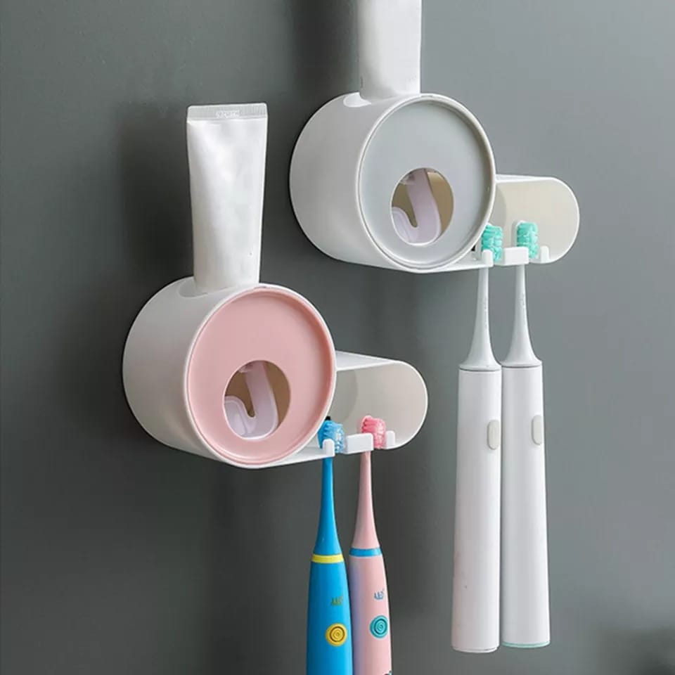 Toothpaste Dispenser/Toothbrush Holder