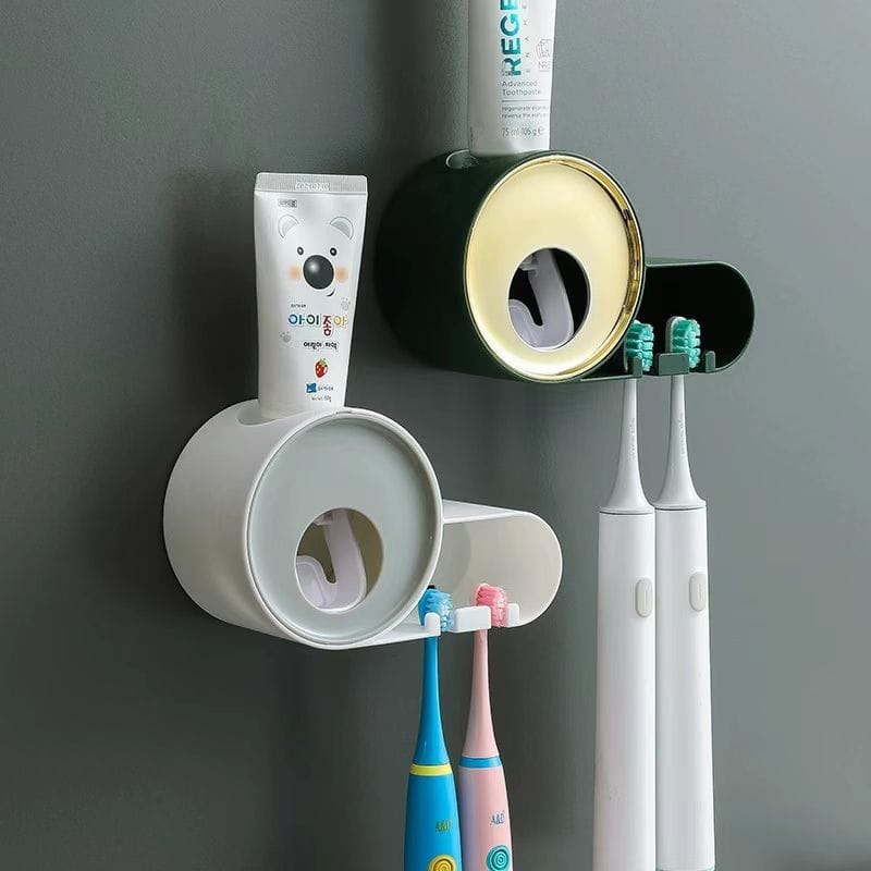 Toothpaste Dispenser/Toothbrush Holder