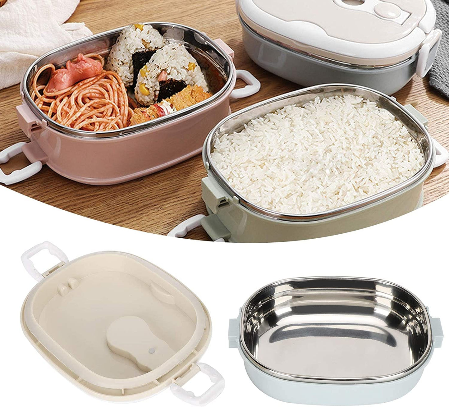 Single One Layer Stainless Steel Foods Storage Container