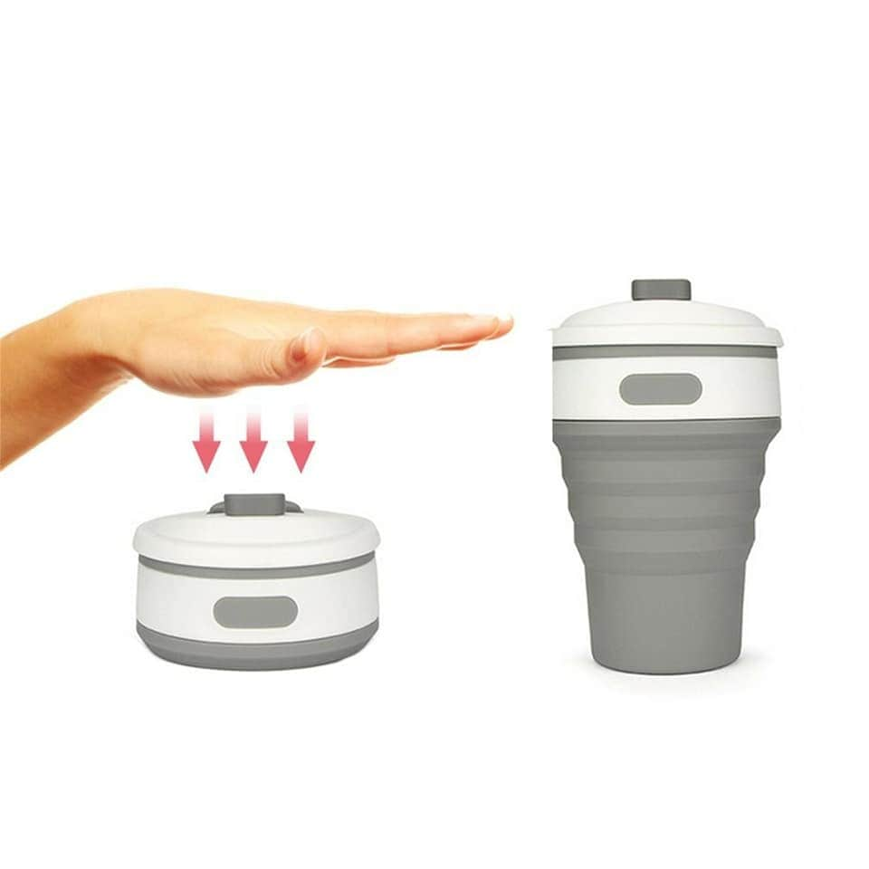 Folding portable silicon collapsible cup