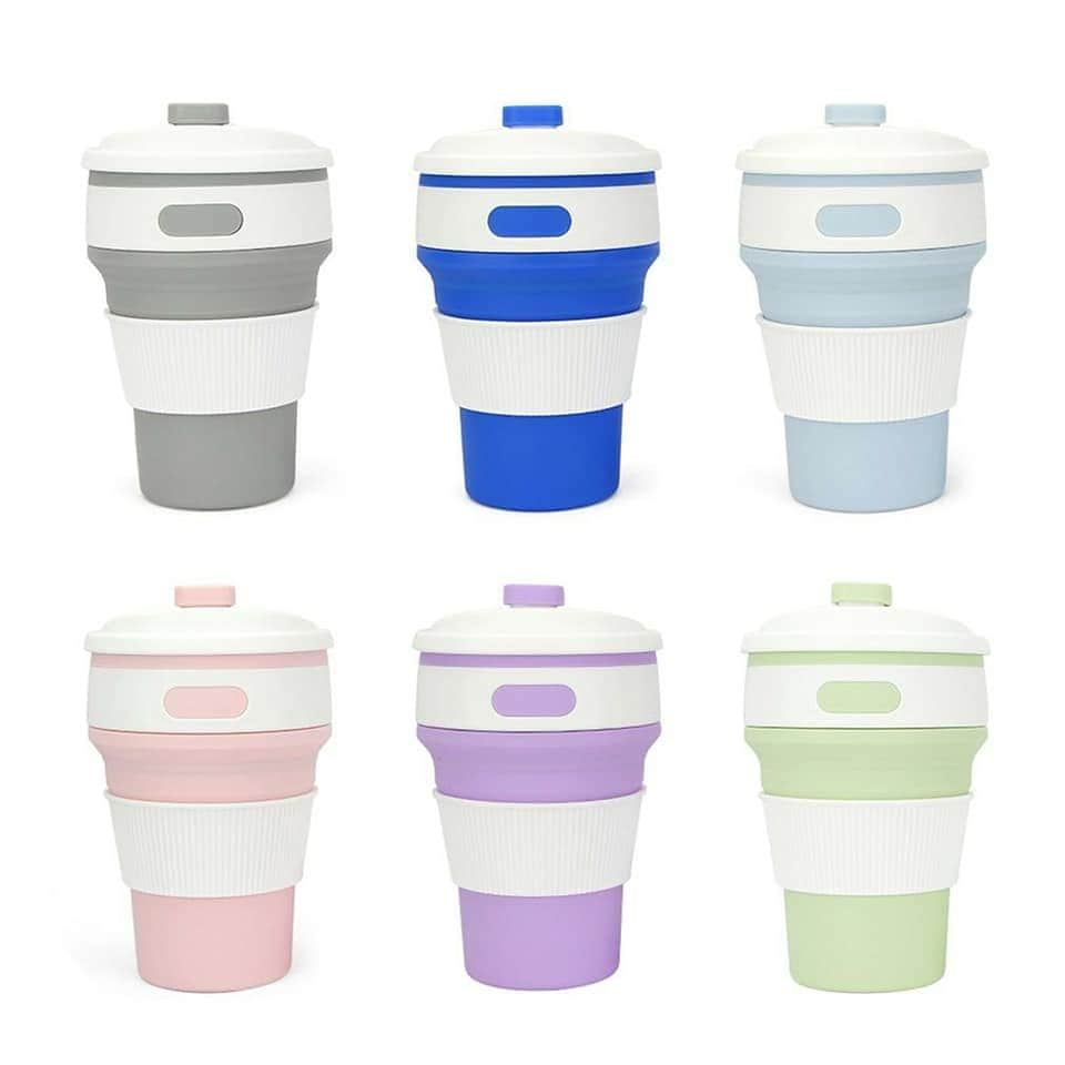 Folding portable silicon collapsible cup