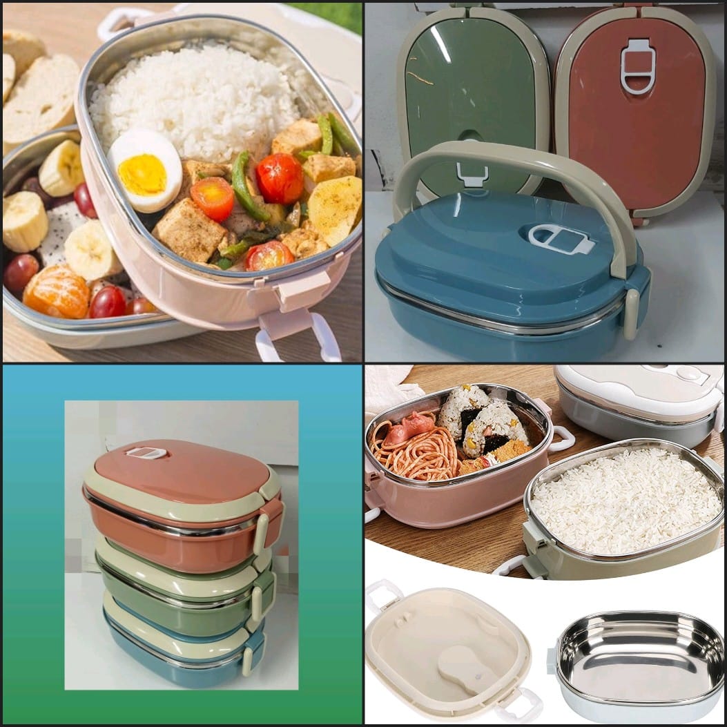 Single One Layer Stainless Steel Foods Storage Container