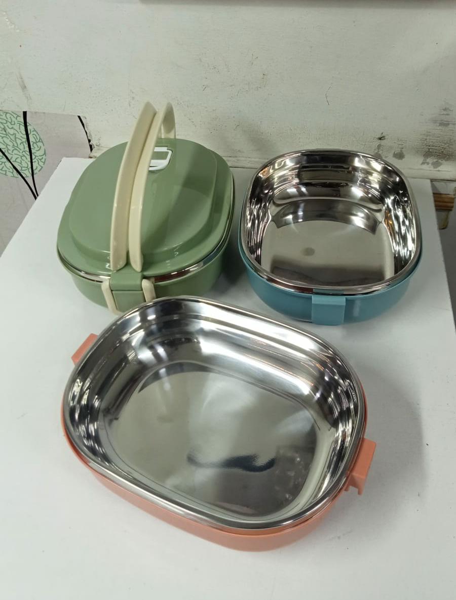 Single One Layer Stainless Steel Foods Storage Container