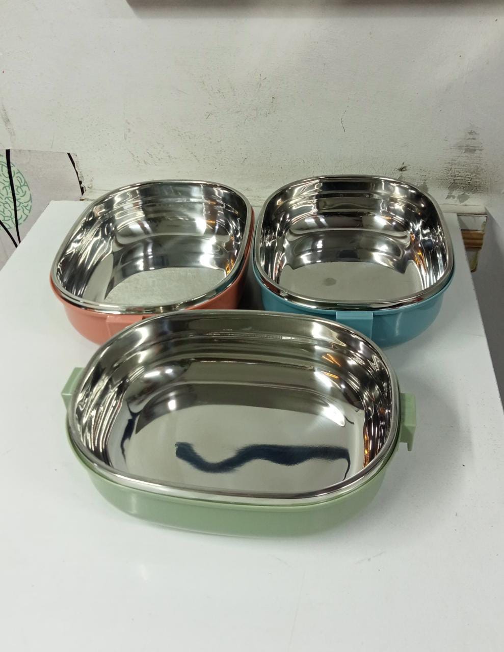 Single One Layer Stainless Steel Foods Storage Container