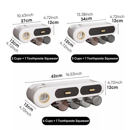 Wall Mounted Self Adhesive Toothpaste/Toothbrush Holder