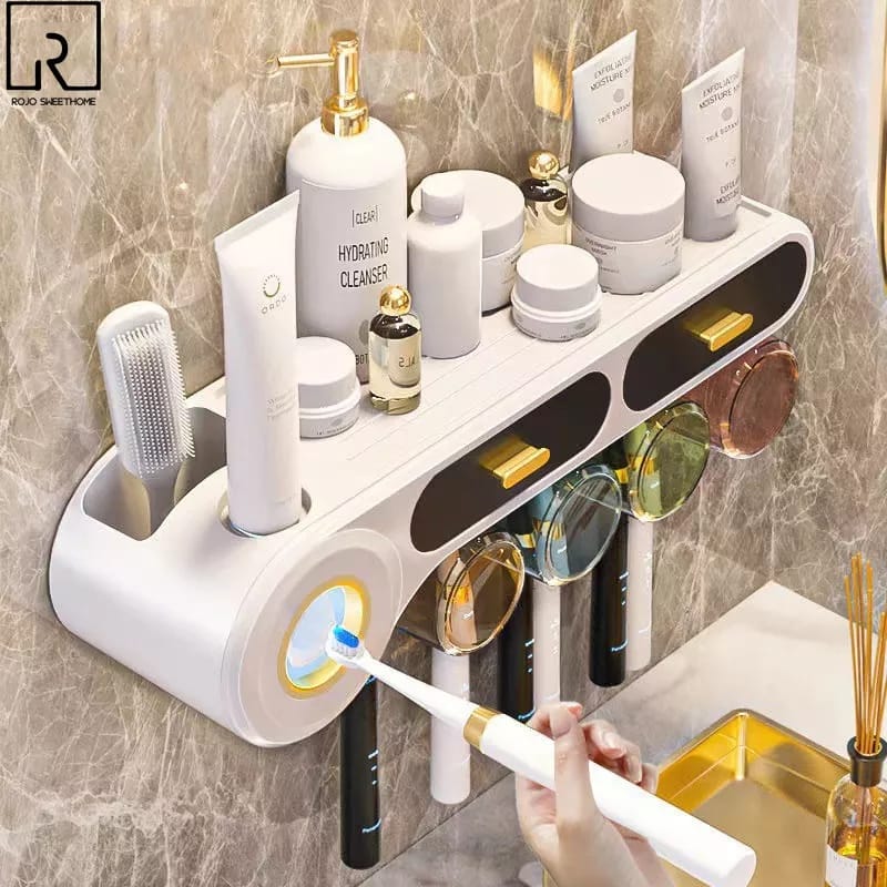 Wall Mounted Self Adhesive Toothpaste/Toothbrush Holder