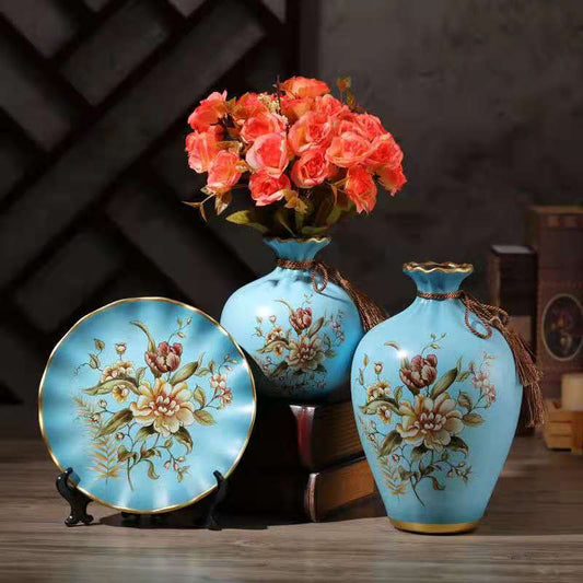 3Pcs European Ceramic Flower Vase