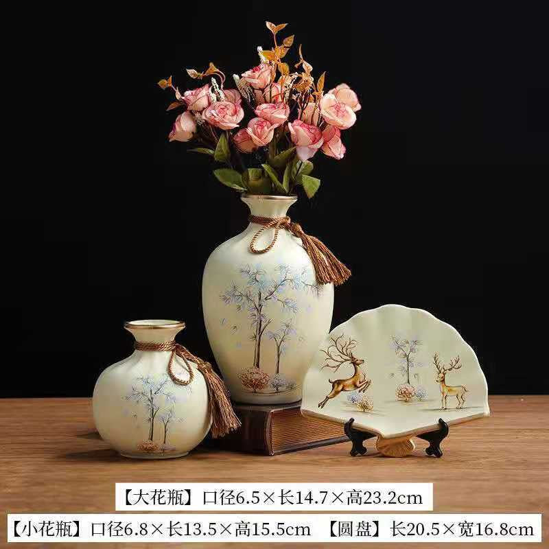 3Pcs European Ceramic Flower Vase