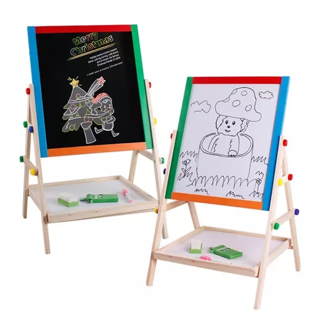 2 In 1 Double Side Woooden Drawing Board