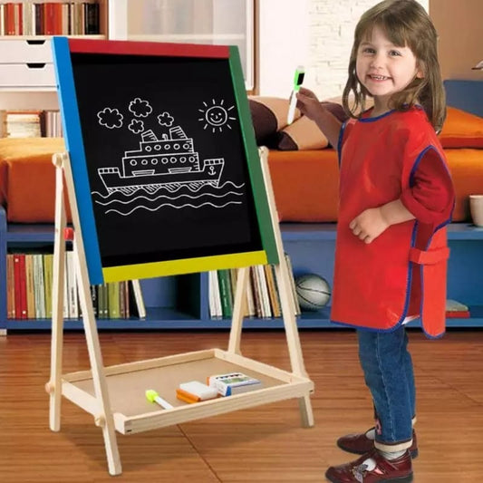 2 In 1 Double Side Woooden Drawing Board