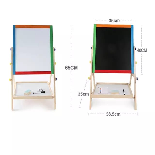 2 In 1 Double Side Woooden Drawing Board