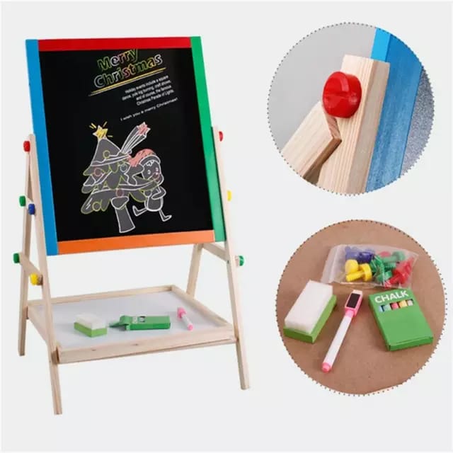 2 In 1 Double Side Woooden Drawing Board