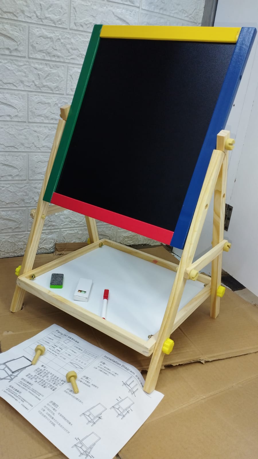 2 In 1 Double Side Woooden Drawing Board