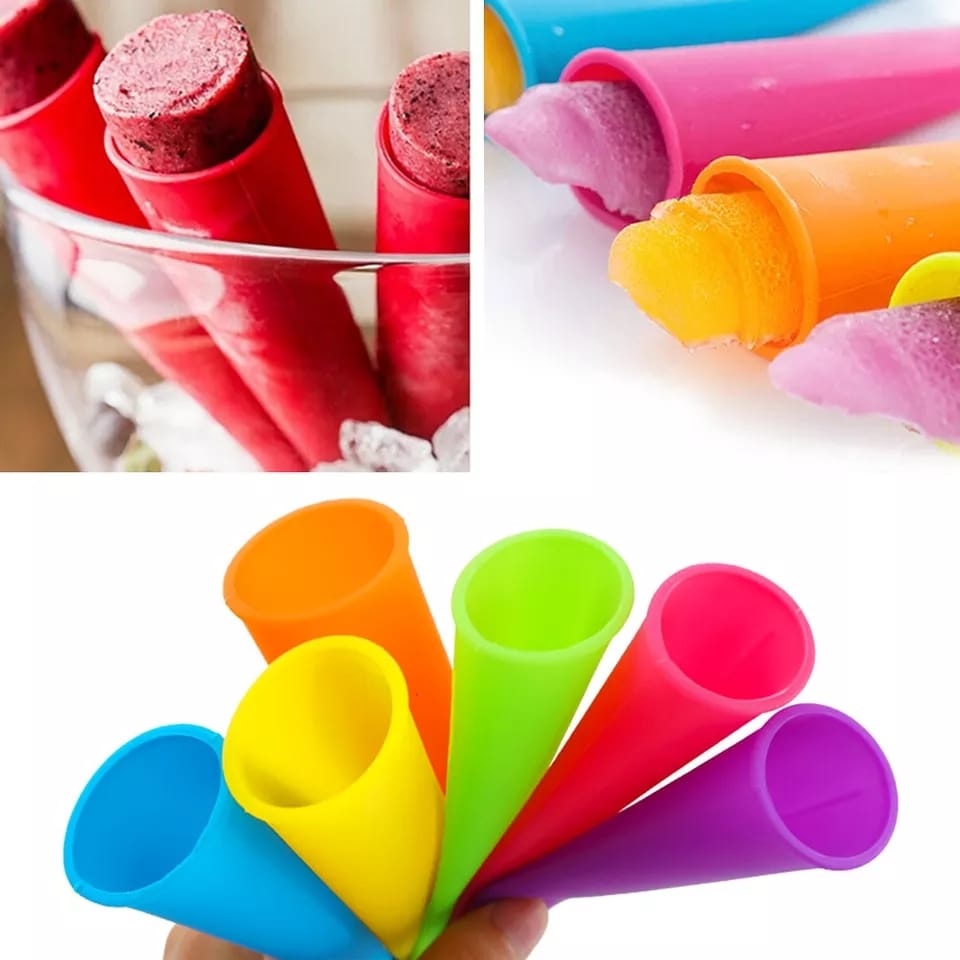 5Pcs Reusable Silicone Popsicle Ice Cream Maker