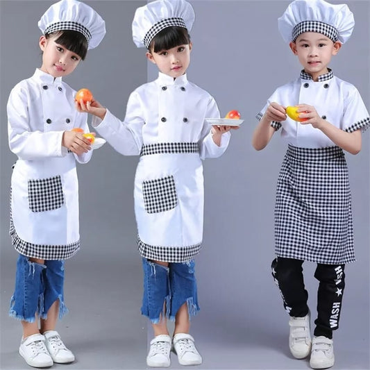 3Pcs Children Professional Chef Costume