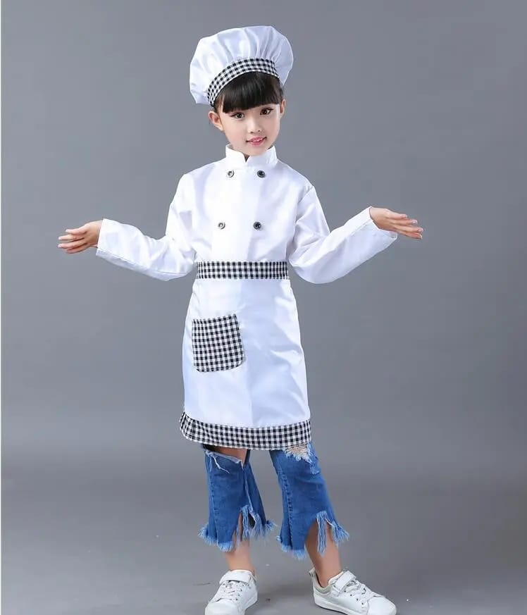 3Pcs Children Professional Chef Costume