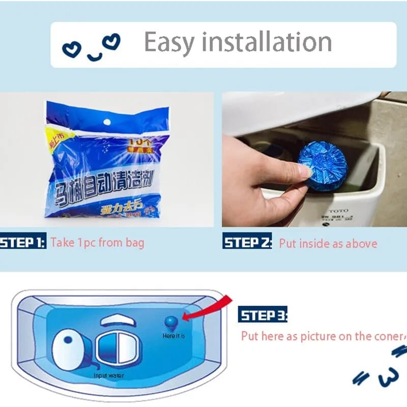 Blue Bubble Toilet Deodorizer