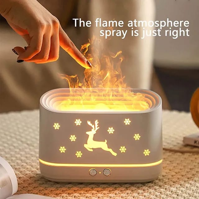 3D Deer Print Flame Aromatherapy Humidifier