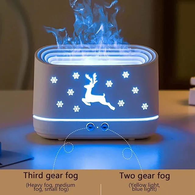 3D Deer Print Flame Aromatherapy Humidifier