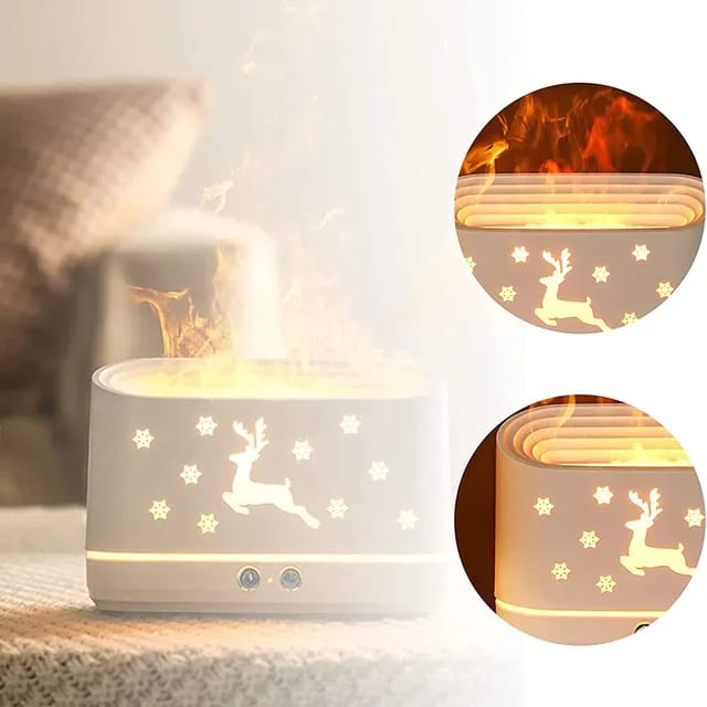 3D Deer Print Flame Aromatherapy Humidifier