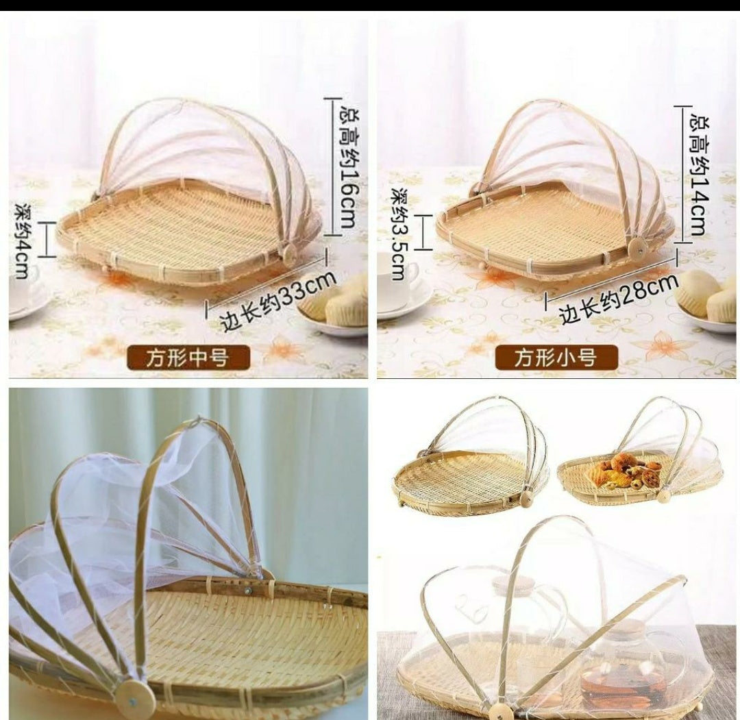 Handmade bamboo woven wicker  basket