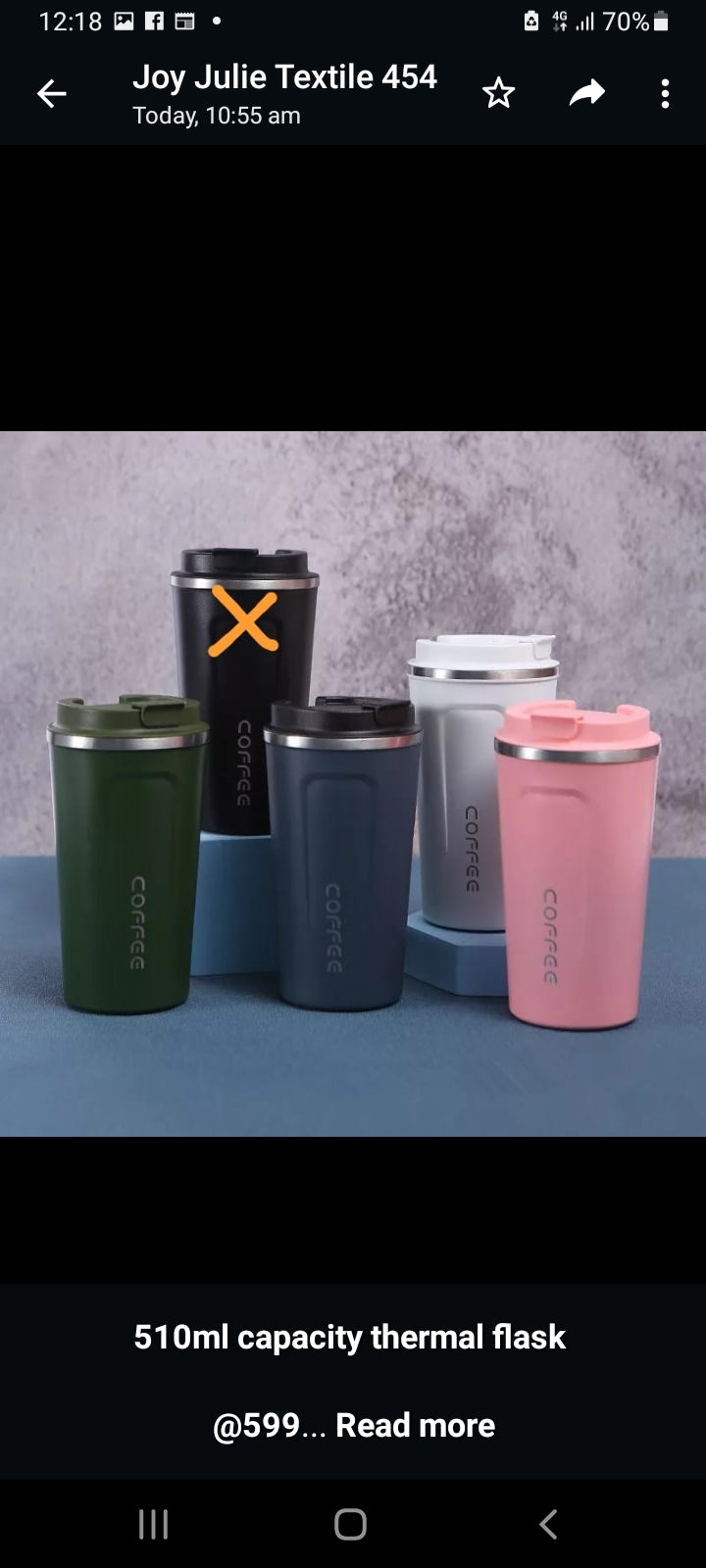 510ml capacity thermal flask