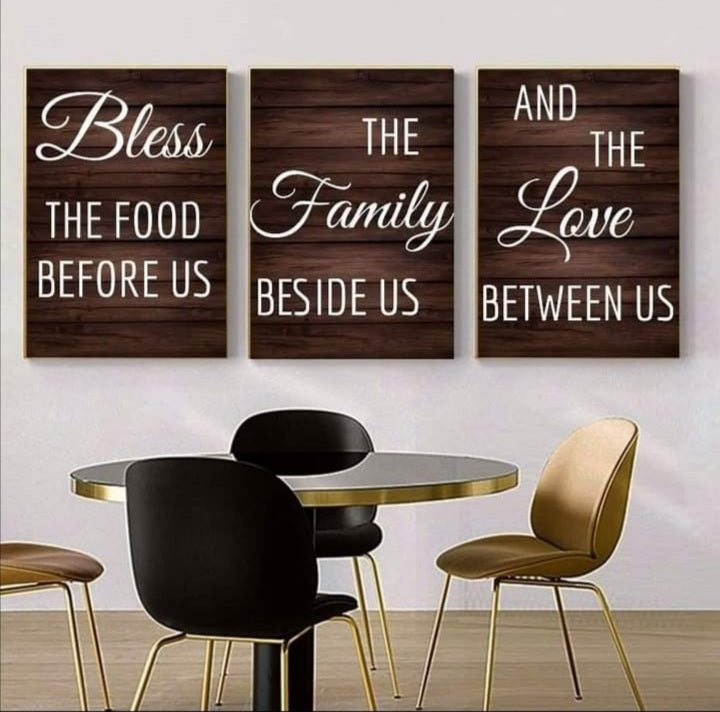 Set Of 3 Wooden Wall Hanging