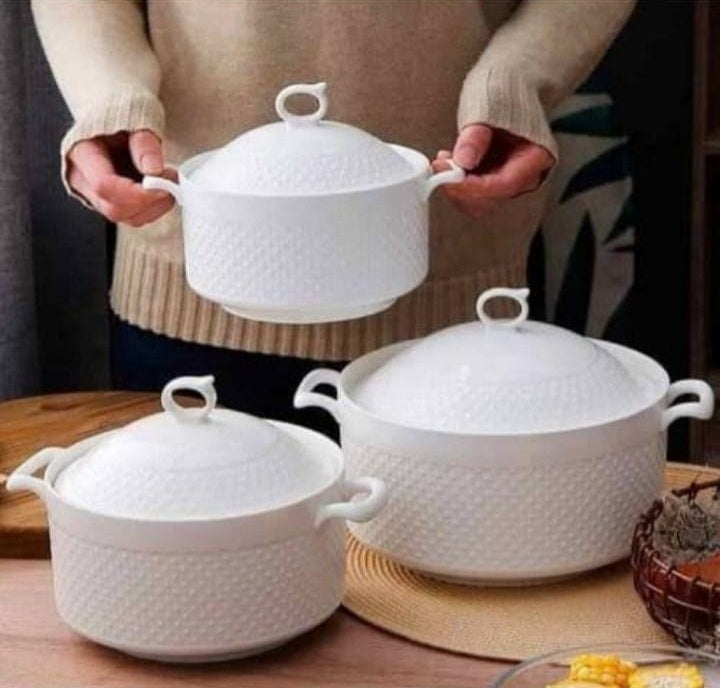 3Pcs Serving Casserole Set