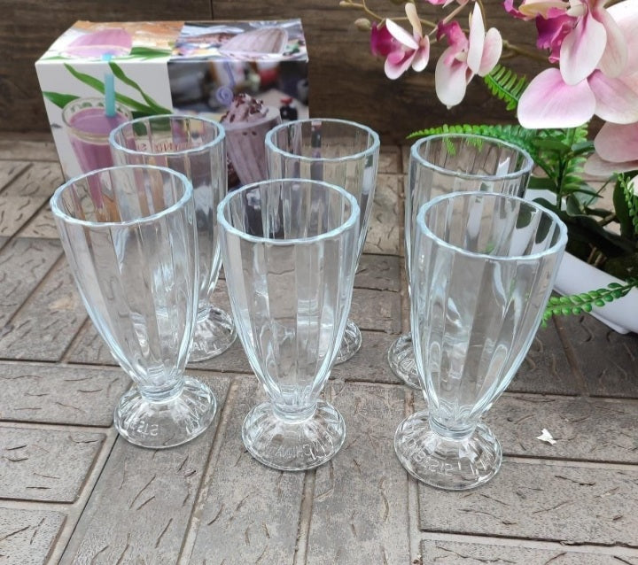 6Pcs Set Milkshake Glasses