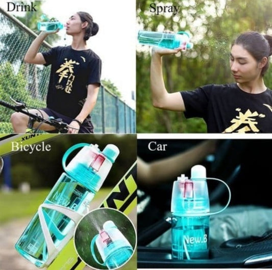 600Ml Custom Leak Proof Sports Plastic Spray Water Bottle