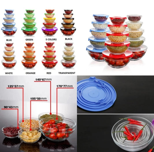 Glass Bowls 5Pcs Set