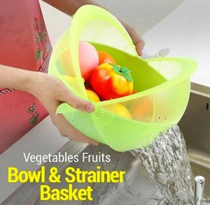 Multipurpose Basket For Fruits with Drainer And Cover