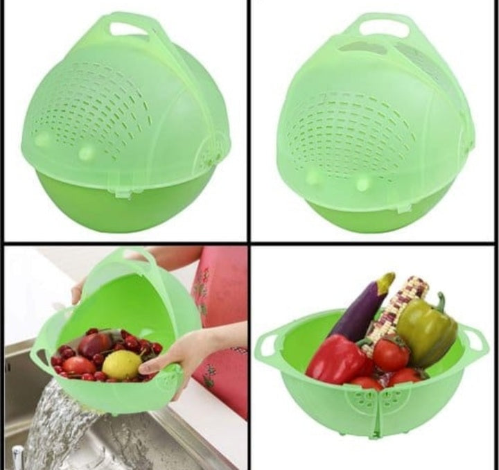 Multipurpose Basket For Fruits with Drainer And Cover