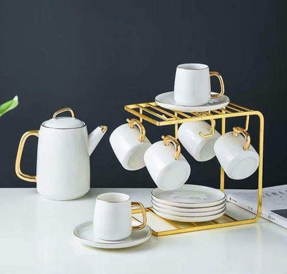 14Pcs European Porcelain Tea Set