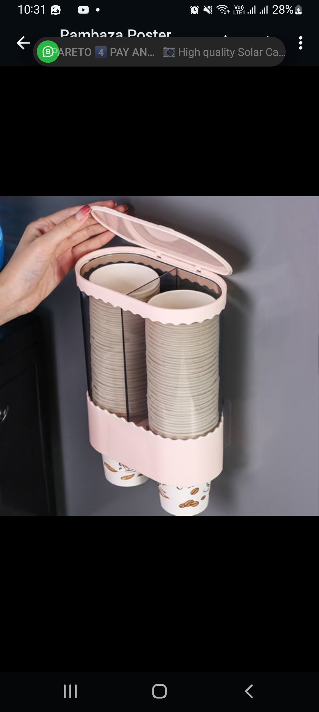 Disposable Cups Holder